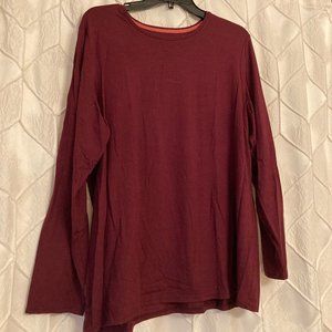 Wine colored knit top